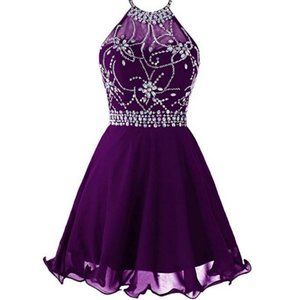 NWOT Topdress Purple Formal/Homecoming Halter Dress US Size 8